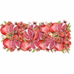 Vinyl Transfer Border Pomegranates