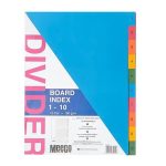 A4 Index Board Meeco 1-10 Bright