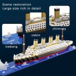 Titanic MINI Building Blocks Diy Assembled Boat Model Difficult Building Blocks Toy Cruise Ornaments Educational Handmade Model 