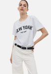 Printed T-Shirt - Light Grey Marl New York