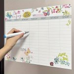 1PC Magnetic Refrigerator Sticker Calendar Magnetic Whiteboard Wall Sticker Learning Schedule Refrigerator Sticker Message Board