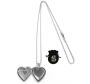 Stainless Steel Heart Locket With 70CM Rope Chain
