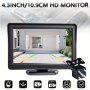 Diy Rear View Backup Reverse Camera & 10.92 Cm Lcd Monitor Vehicle Security W/ Cigarette Lighter Switch System