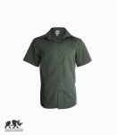 L&a Mens Safari Button Shirt Khaki