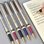 Fashion Deluxe Fine 0.5MM Pens: Blue Black Red - Smooth Writing Durable Plastic Suitable For Daily Use And Office Settings