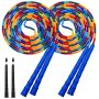 Double Dutch Jump Rope 2 Pack 16.4FT Adjustable Beaded Skipping Rope