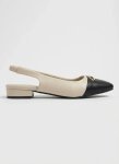 Polo Toe Cap Offwhite Slingback - UK8 White