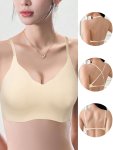 1PC Solid Seamless Cross Straps Wireless Cami Bra Sexy Comfy Push Up Bra Women's Lingerie & Underwear