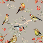 Feathered Friends Smoked Wallpaper