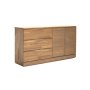 - Pokey 3 Drawer 2 Door Sideboard - Light Oak