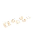 Goldair Gold Diamante Layered Hoop & Celestial Earrings 4-PACK