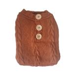 Cable Knit Jersey For Dogs - Brown - Large