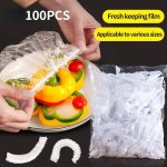 100PCS Reusable Food Wrap Storage Covers Bags For Bowl Elastic Plate Silicone Lid Cover Kitchen Fruit Plastic Fresh-keeping Seal