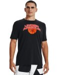 Men's Ua Basketball Branded Wordmark Short Sleeve - Black XXL