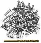 Protector Sleeves For 1 8" Wire Rope Cable Railing Deck Wood Posts Diy Balustrade - Stainless Steel T316 Marine Grade - 60 Pack