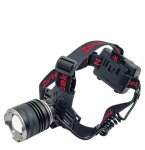 Headlamp LED 1200LM- USB Rechargeable- Mains vehicle Charger- Zoom- Aluminium- 3 X Li-ion Battery- Powerbank