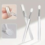Nail Arts Silicone Applicator Sticks Reusable Chrome Glitter Applying Manicure Tool New Easy-daub Pigment Silicone Nail Brush