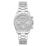 Guess Women's Elegant Victoria Silver Tone Analog Watch