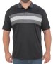 Mens Printed Dri Fit Golfer - 10XL / Blk/grey