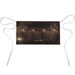 Vstadank Book Room Mysterious Library Server Aprons With 3 Pockets Durable Adjustable Half Aprons Fashion Oil&waterproof Waist A