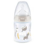 Nuk First Choice+ Temperature Control Bottle Silicone Teat- 0-6 Months - 150ML -safari