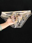 1PCS Red Lip Pattern Men's Antibacterial Underwear Casual Boxer Briefs Shorts Breathable Comfy Stretchy Boxer Trunks Sports Shor
