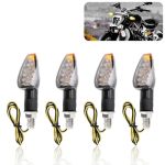 4PCS Motorcycle Turn Signals 14 LED Front+rear Motorcycle Blinkers With Cool Amber Lamp Universal 12V Motorcycle Turn Signal Lig