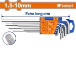 9 Piece Extra Long Arm Hex Key Set 1.5-10MM WHK1292