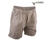 Boys Plain Elasticated Short - Khaki 13 14