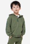Appliqu D Zip-through Hoodie - Green Multi