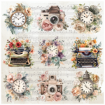 Tear Resistant Deco Print Antiques 9'S