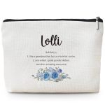 Motermate Lolli Gifts Makeup Bag Best Lolli Gifts For Christmas From Grandkids Cosmetic Bag For Women Grandma Gift From Granddau