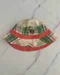 Mamas & Papas Orange And Green Checked Hat 6 9M