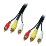 3 X Rca Premium Audio Ans Video 1M Plug