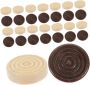 48 Pieces Of Wood Checkers Pieces Stackable Replacement For Board Games