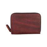 Compact Leather Wallet-red