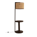 Nora Floor Lamp - Lamp Base & Shade Sandpaper Black
