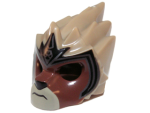Parts Minifigure Headgear Mask Lion With Reddish Brown Face And Dark Blue Headpiece Pattern 11129PB06