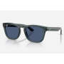 Wayfarer Unisex Sunglasses In Black & Transparent Blue - Black & Transparent Blue