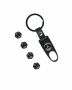 Car Key Ring And Valve Cap Set - Compatible With Mercedes