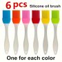 6PCS/SET Thickened Silicone Brush Baking Brush Outdoor Barbecue Bbq Sauce Brush Oil Brush Barbecue Brush Kitchen Supplies Kitchen Accessories Bbq Accessories