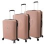 PAKLITE - Carbonite 3 Piece Trolley Case Spinner - Rose Gold