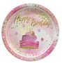 Happy 1ST Birthday Paper Plates For Girls 10'S 67871