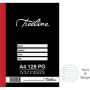 Treeline Hard Cover Counter Books 128 Page A4 - Feint & Margin   Pack Of 10