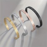 Ayatollah Kursi Sleeve Bracelet Carved Stainless Steel Bracelets Men And Women Arabic-style Gifts