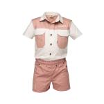 Kids Set Stone & Pink - 11 To 12