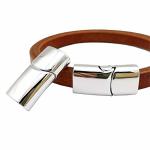 Pack 10 Magnetic Clasps And Closure For Bracelet Making Leather Cord End Hole Silver 12MMX6MM
