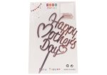 Happy Mothers Day Cake Topper Rose Pink
