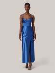 Luna Corset Satin Maxi Dress - 16 Intense Azure