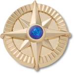 Goldair Gold Star Navy Gem Jibbitz - Multi Osfa